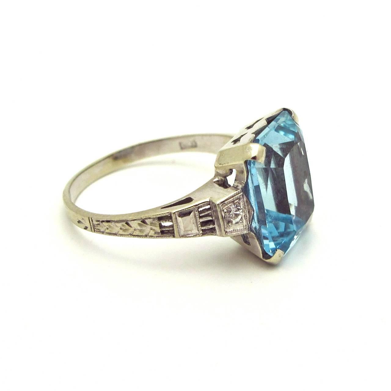 1920 aquamarine ring