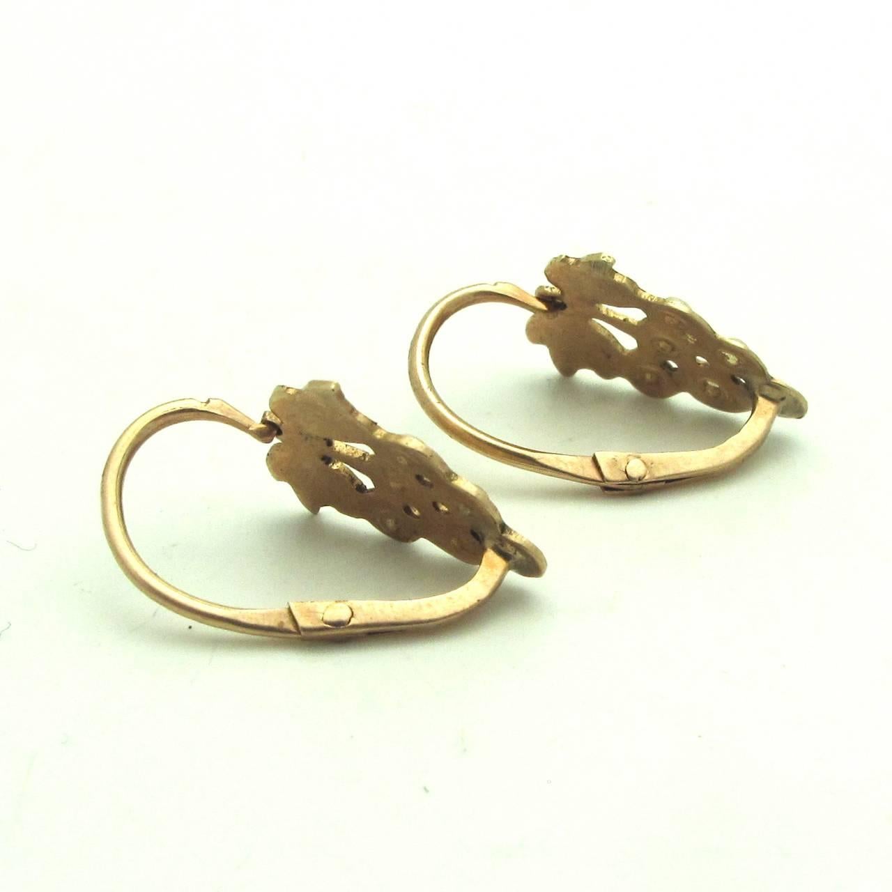 Victorian Pearl Gold Drop Earrings