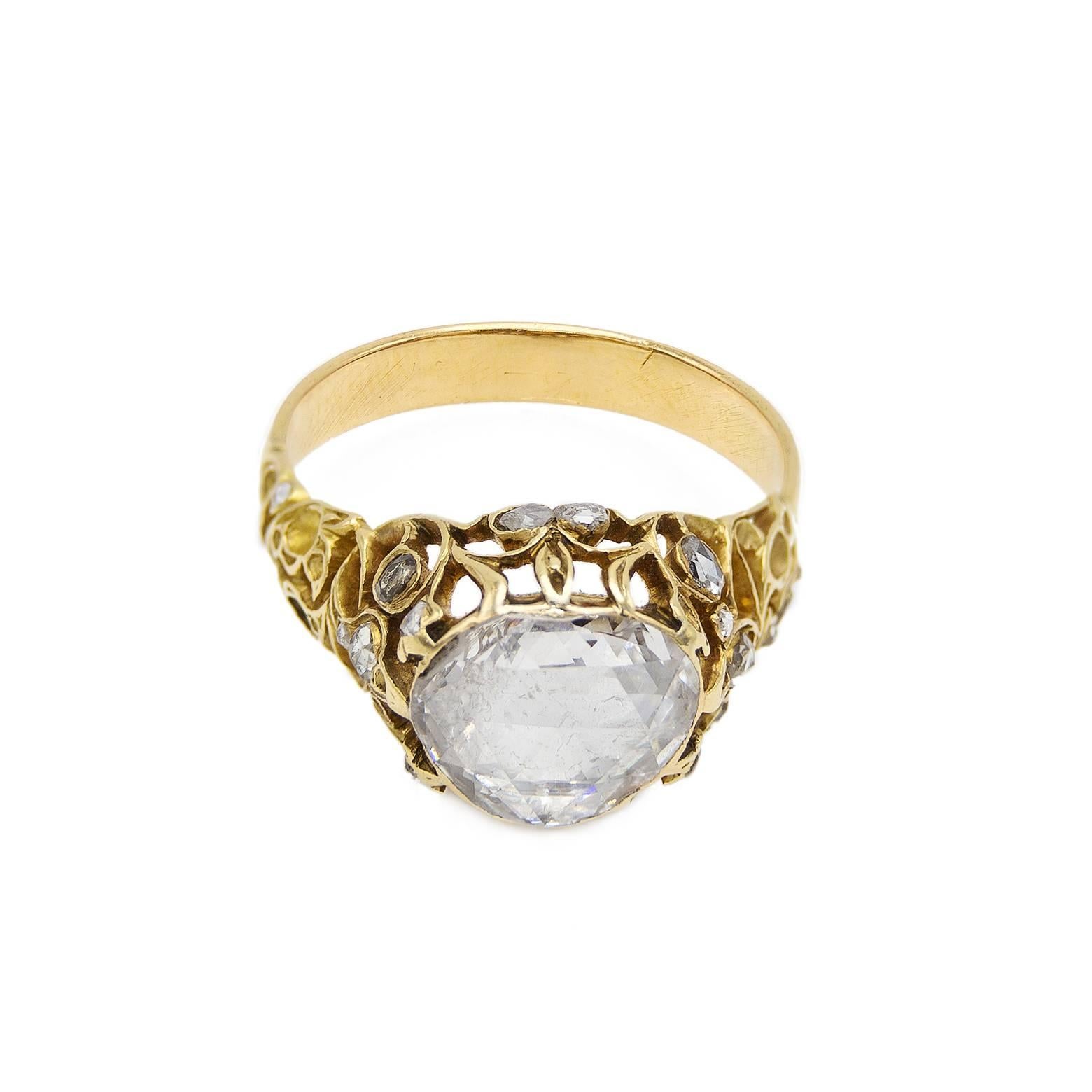Victorian  Diamond Gold Ring 