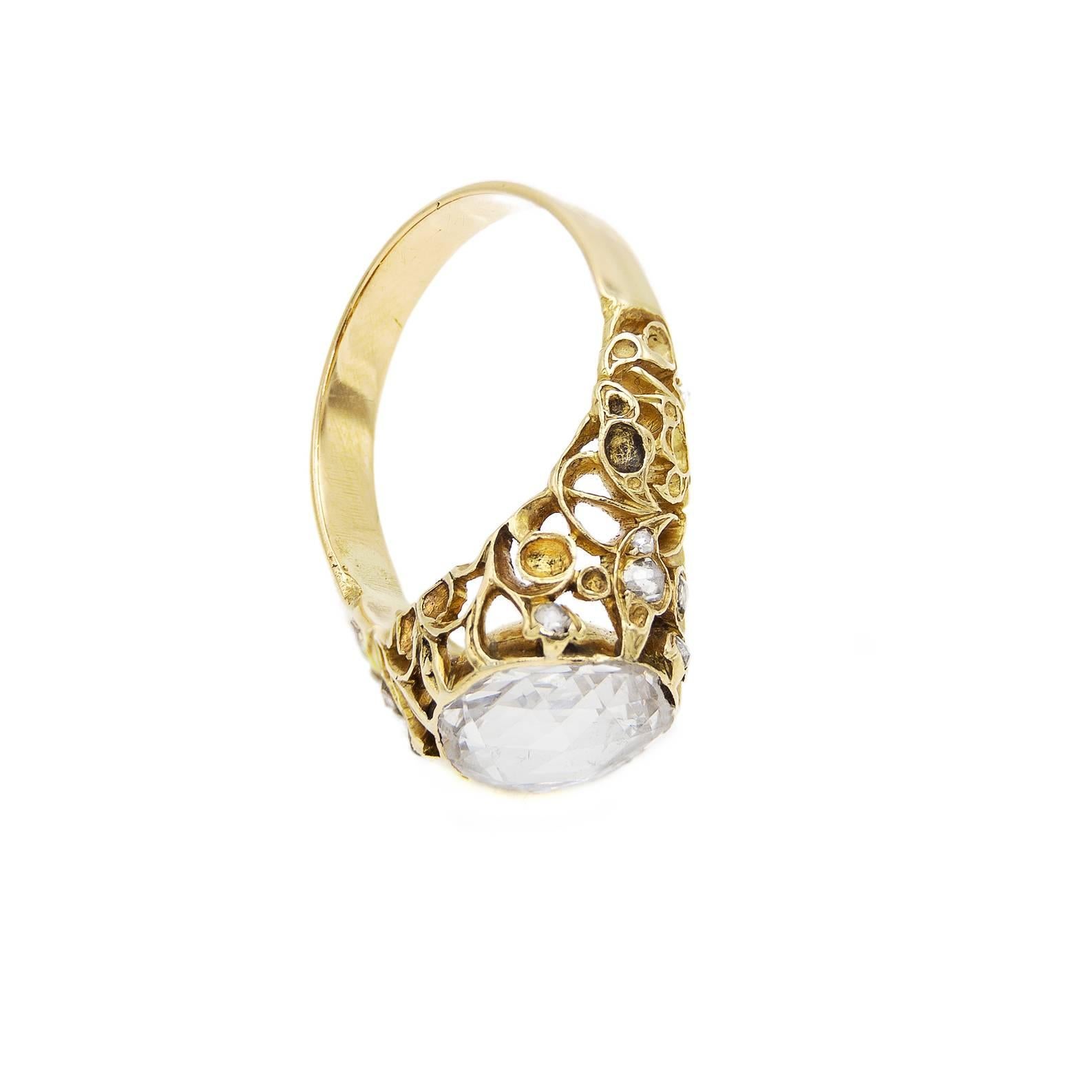 Women's  Diamond Gold Ring 