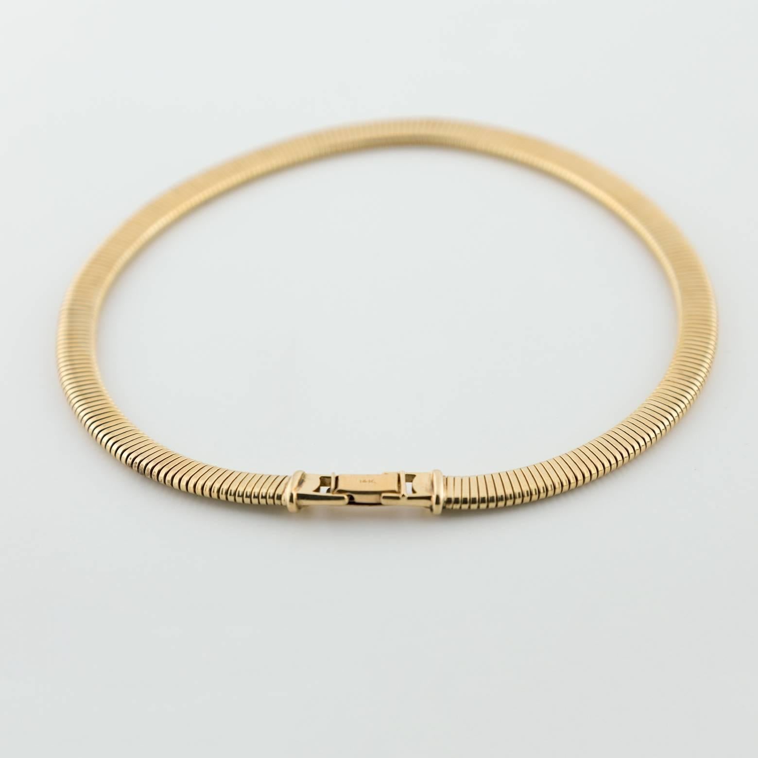 solid gold choker necklace