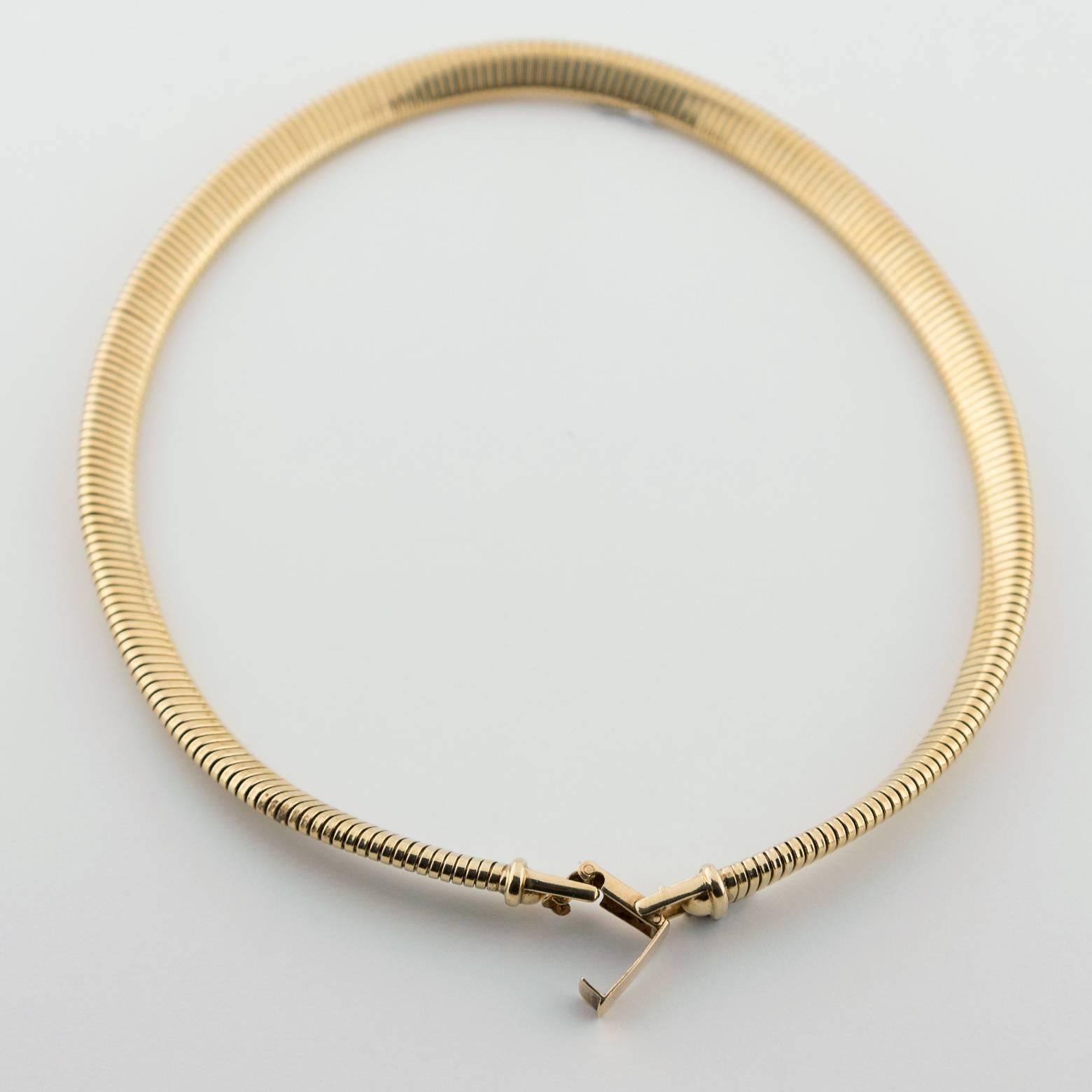 Omega-Style 14k  Roségold Choker Halskette im Zustand „Hervorragend“ im Angebot in Berkeley, CA