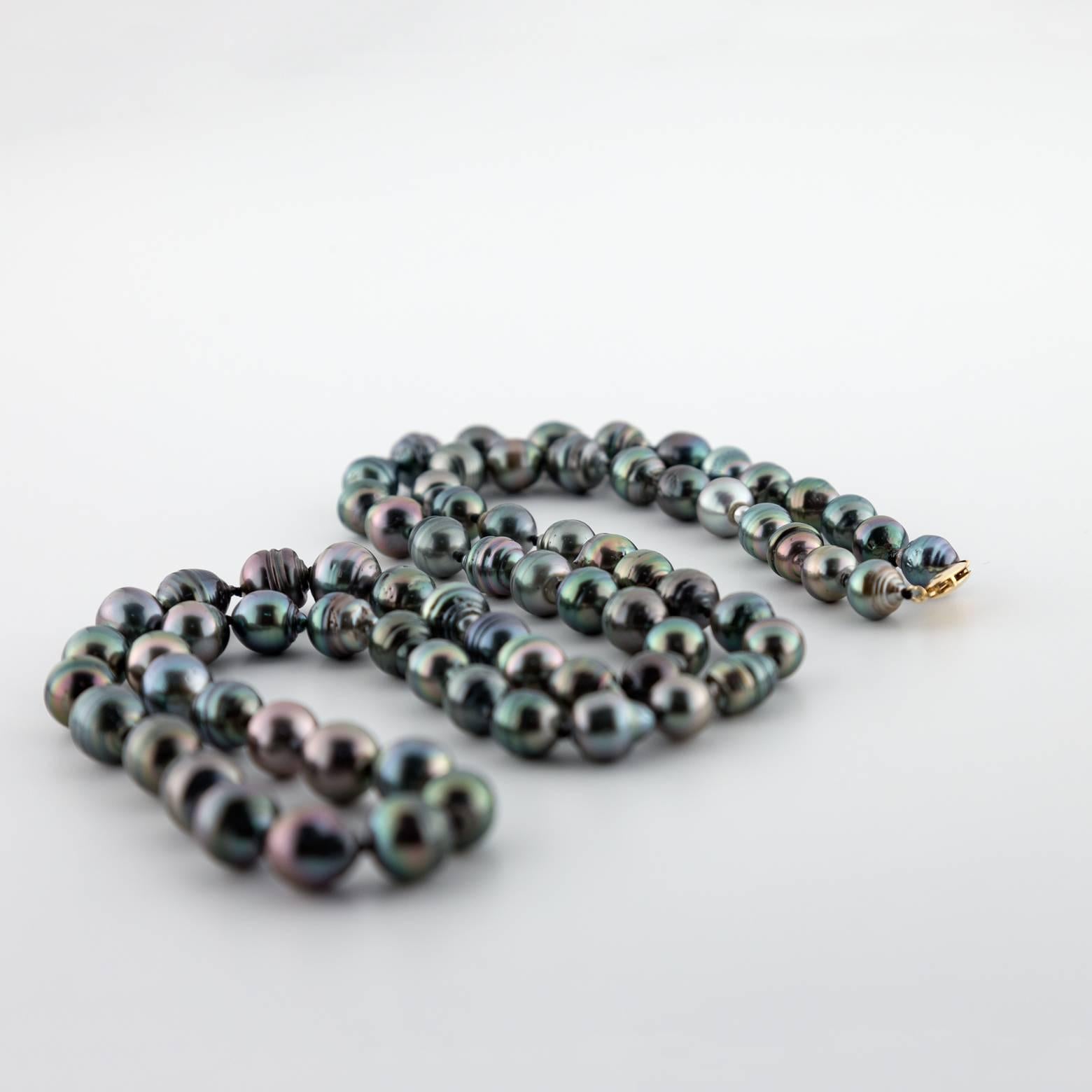 Women's Black Tahitian Pearl Necklace