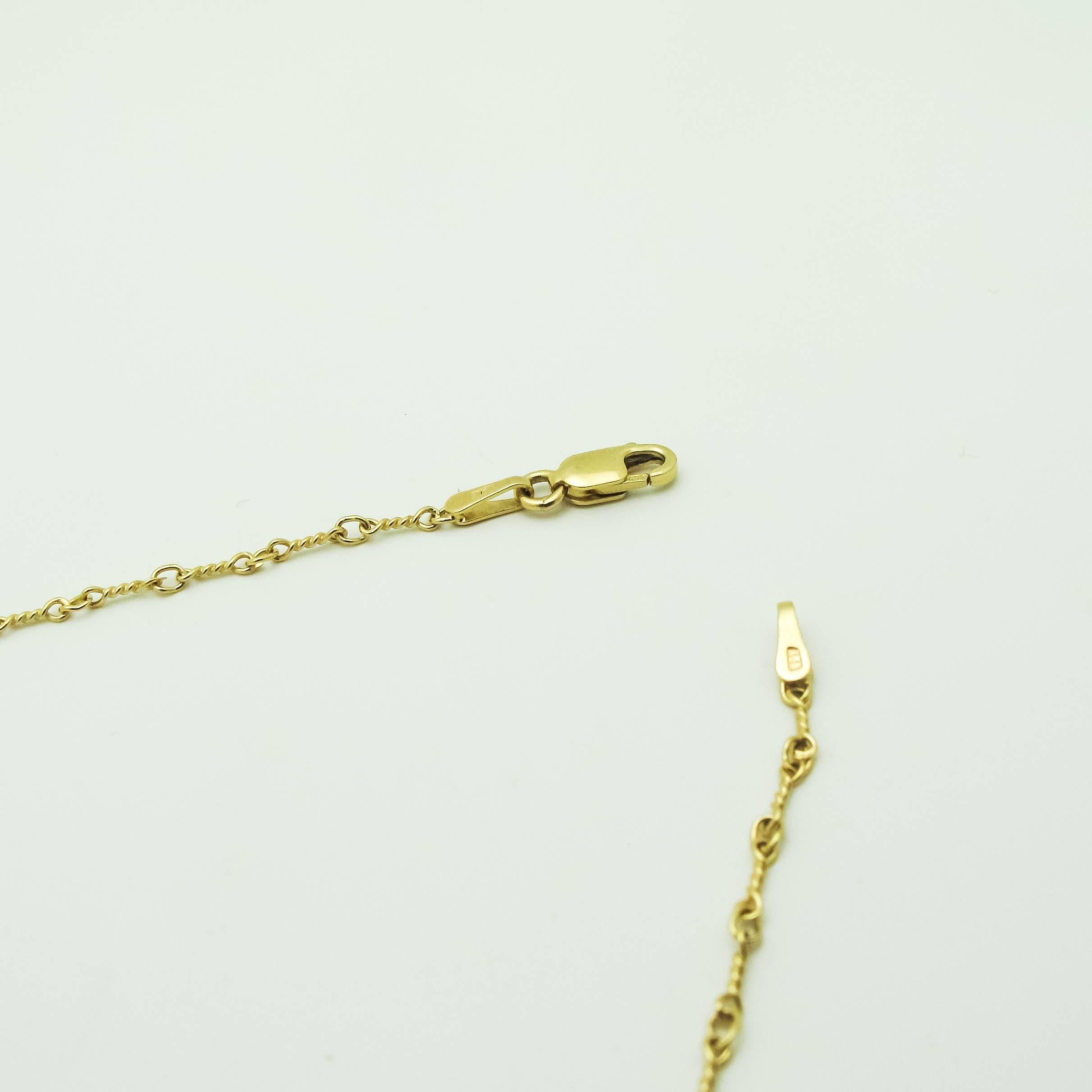Champagne Rose Cut Diamond Gold Necklace 1