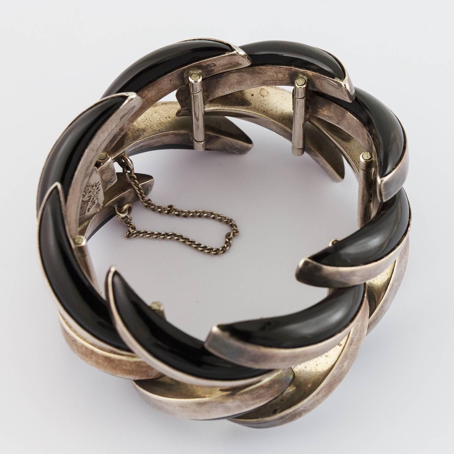 Antonio Pineda Onyx-Sterlingsilber-Armband 3