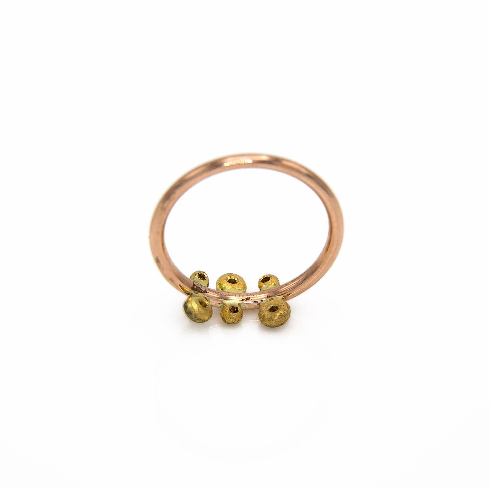 Women's Diamond Two-Color Gold Ring For Sale