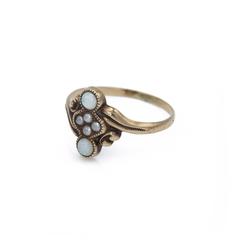 Opal Pearl Gold Ring