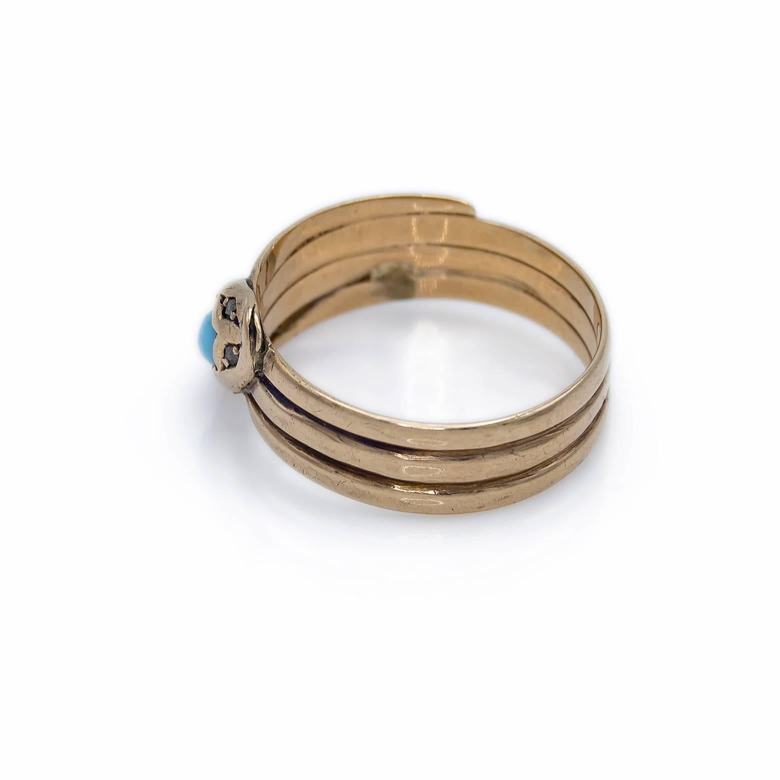 turquoise snake ring