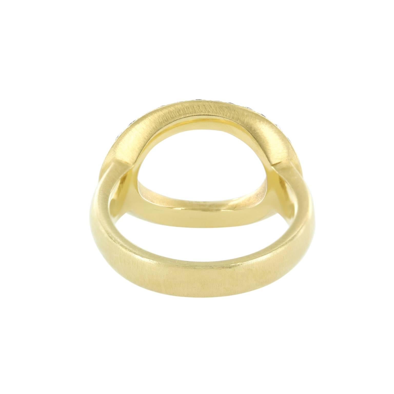 Women's Artistic and Geometric Oval Diamond Gold RIng