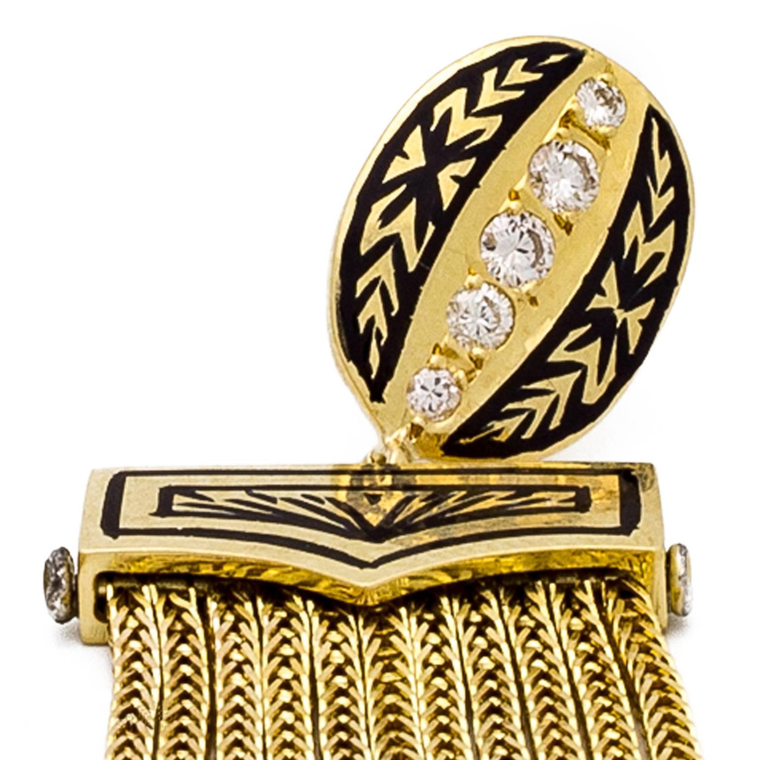Boucles d'oreilles pendantes carrées en or et diamants avec chaîne en chaîne Excellent état - En vente à Berkeley, CA