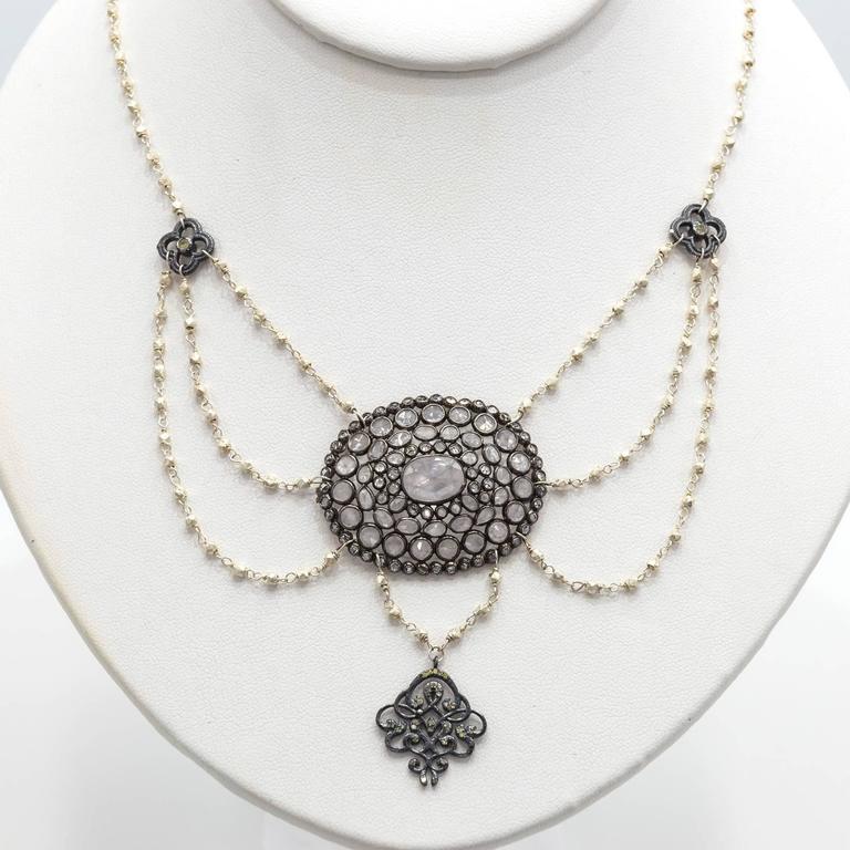 5mm Flinders Island White Topaz Sterling Silver Necklace
