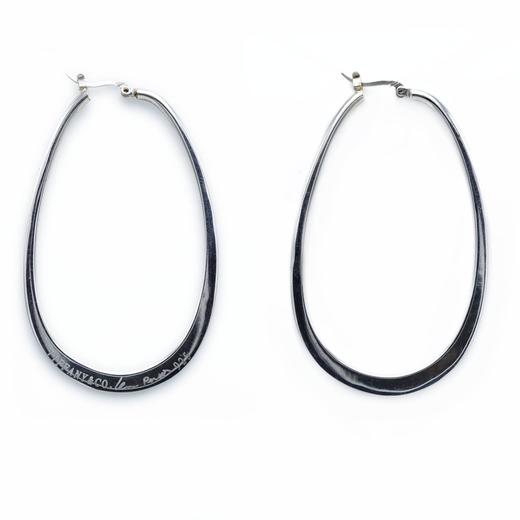 tiffany silver hoop earrings large