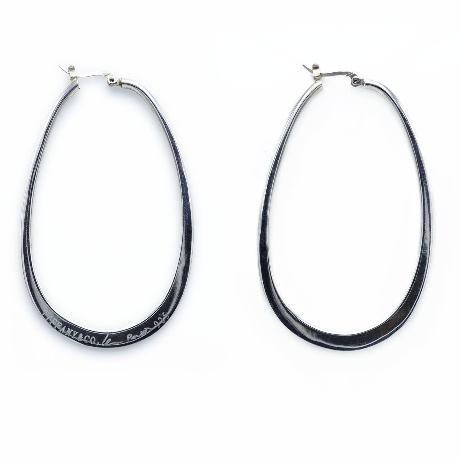 tiffany hoop earrings silver