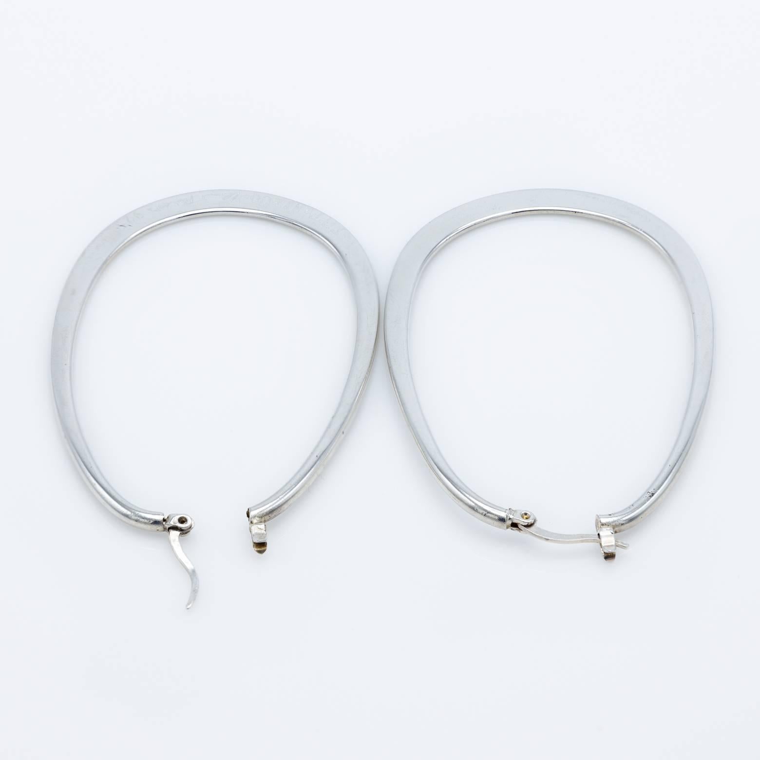 tiffany & co silver hoop earrings 925