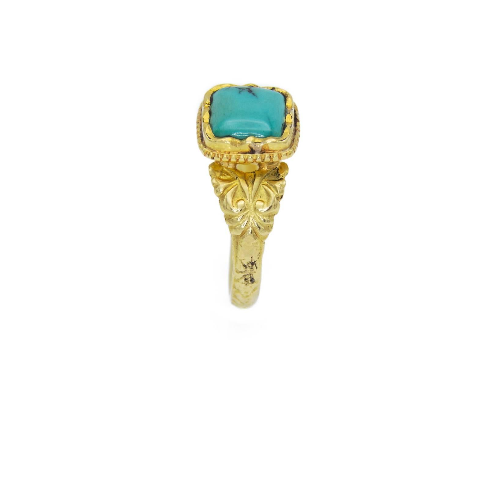 Turquoise Gold Ring  2
