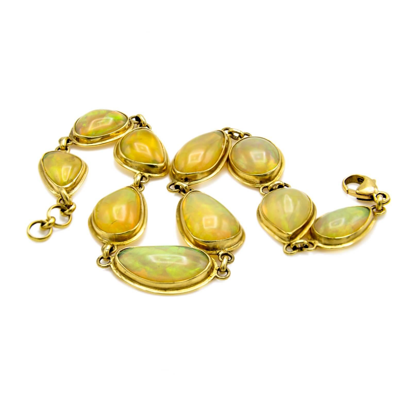 Women's Large Opal Link Bracelet