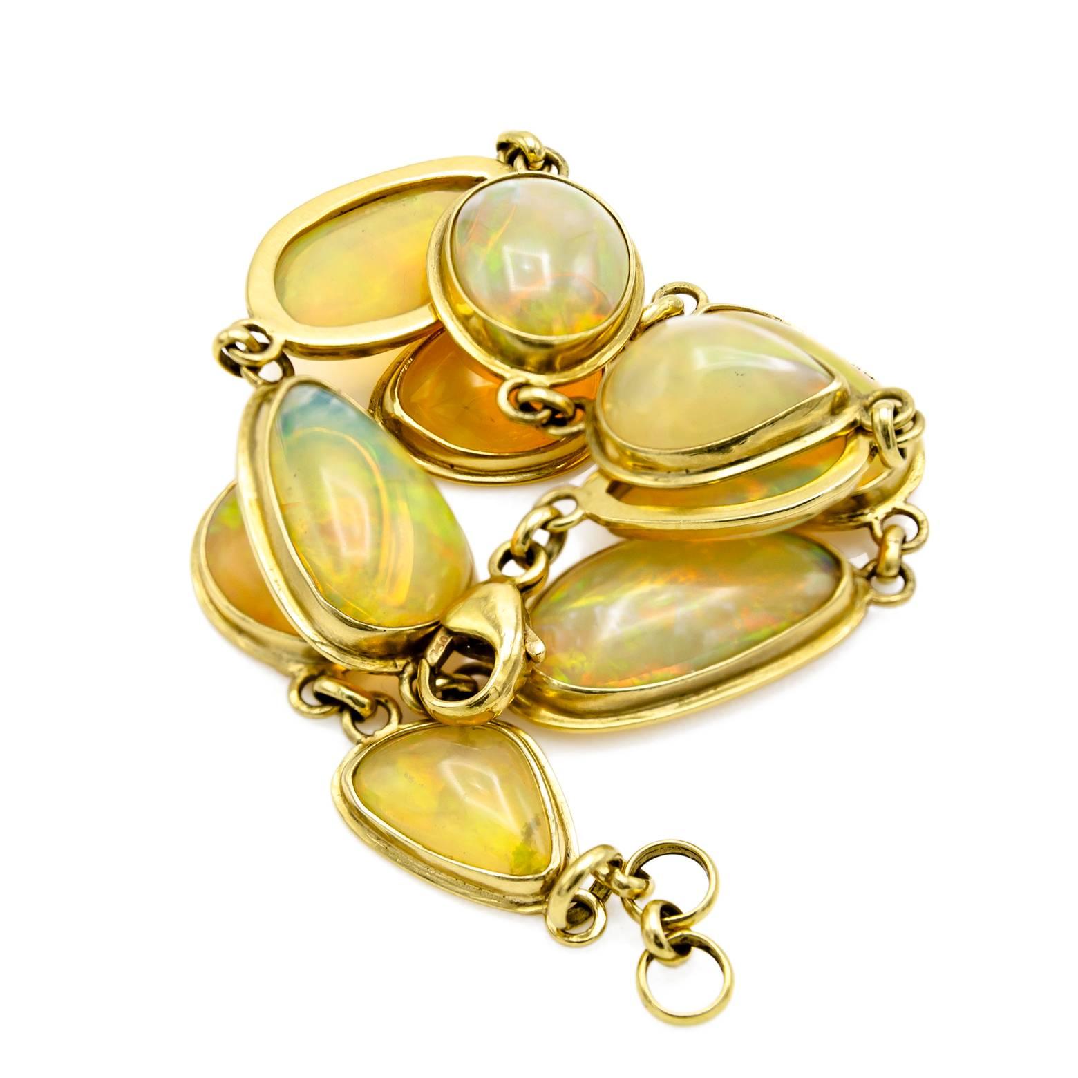 Large Opal Link Bracelet 1