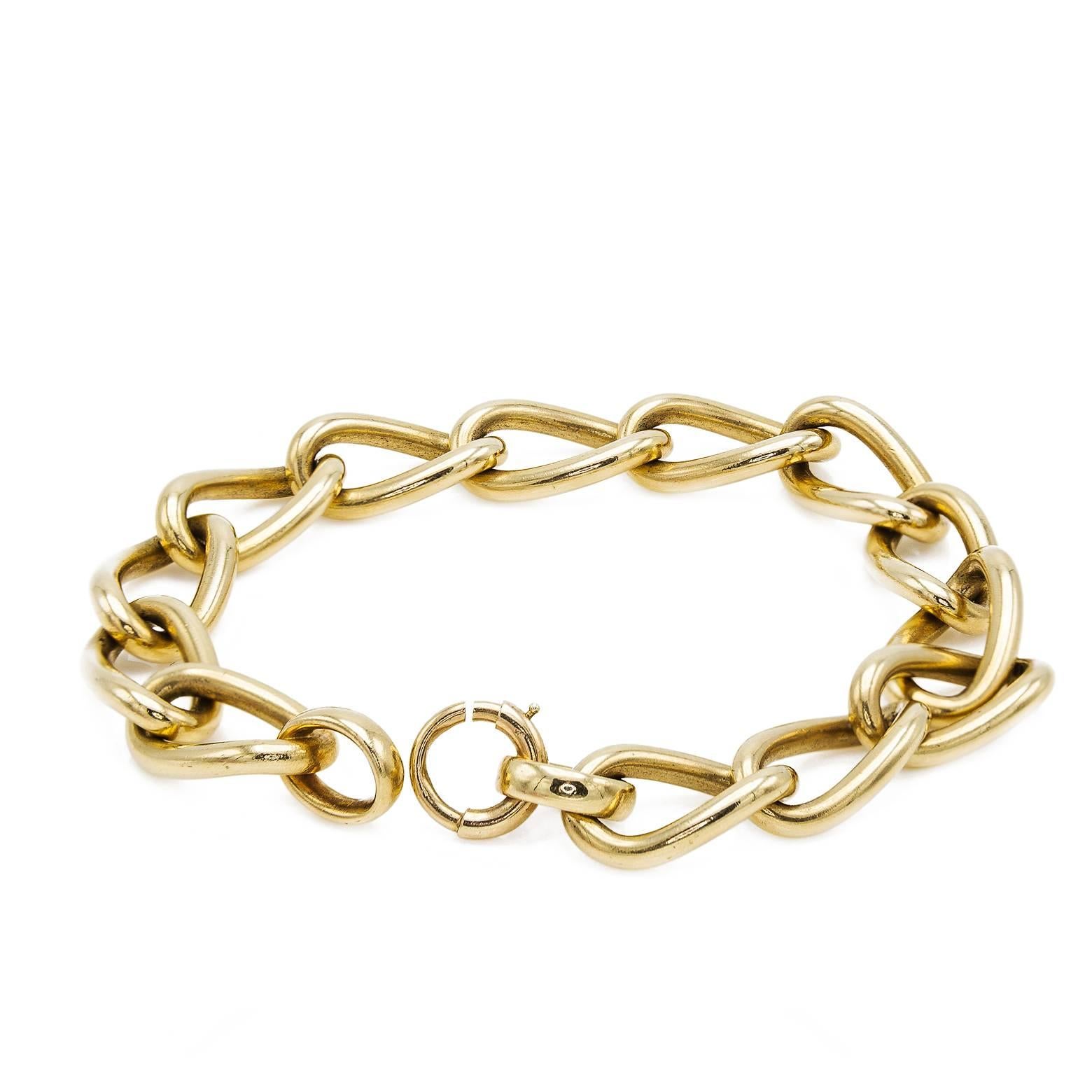 twisted gold chain bracelet