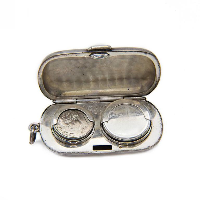 Antique Victorian Sterling Silver CoinHolder Locket, 1880s at 1stDibs
