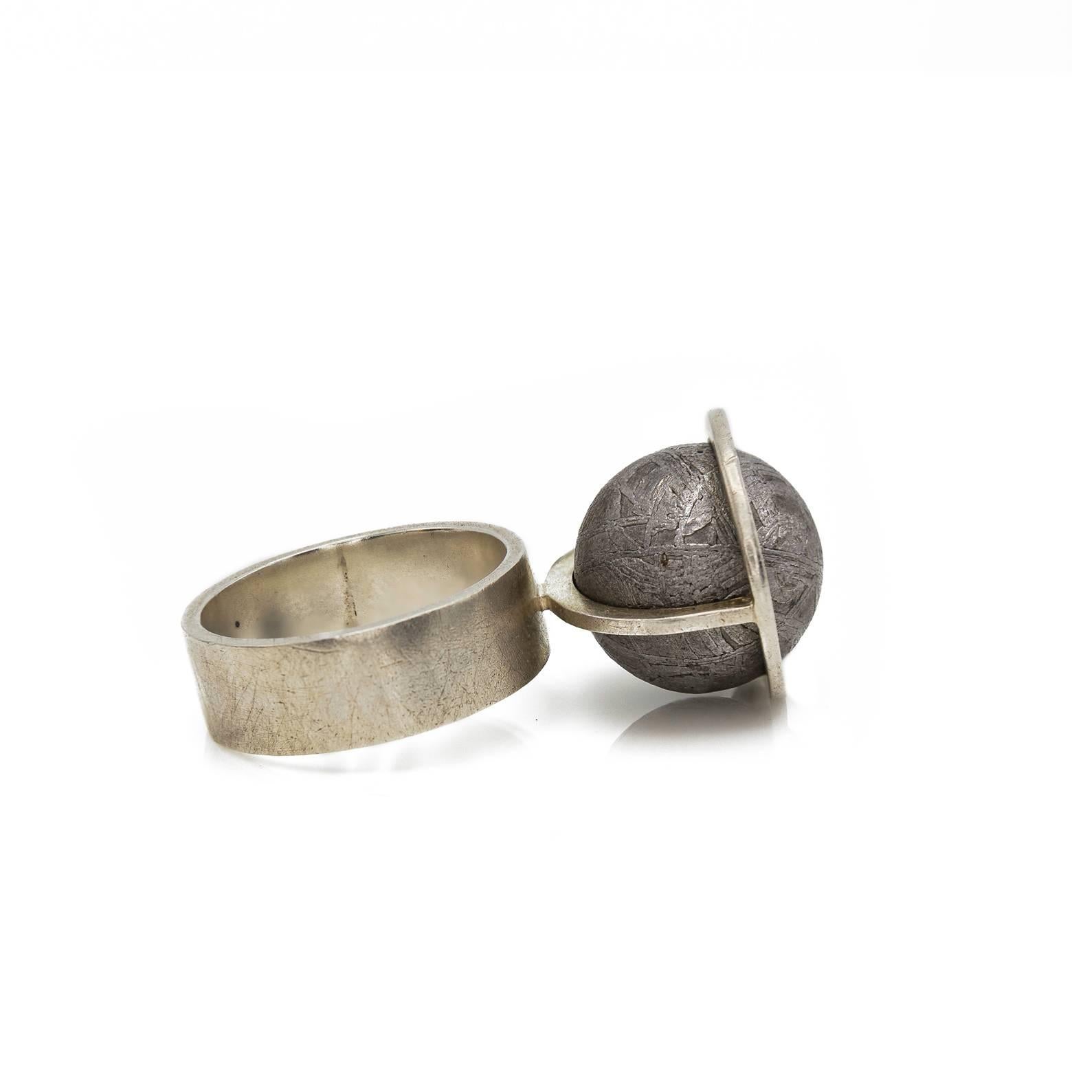 Women's Architectual Meteorite Statement Ring