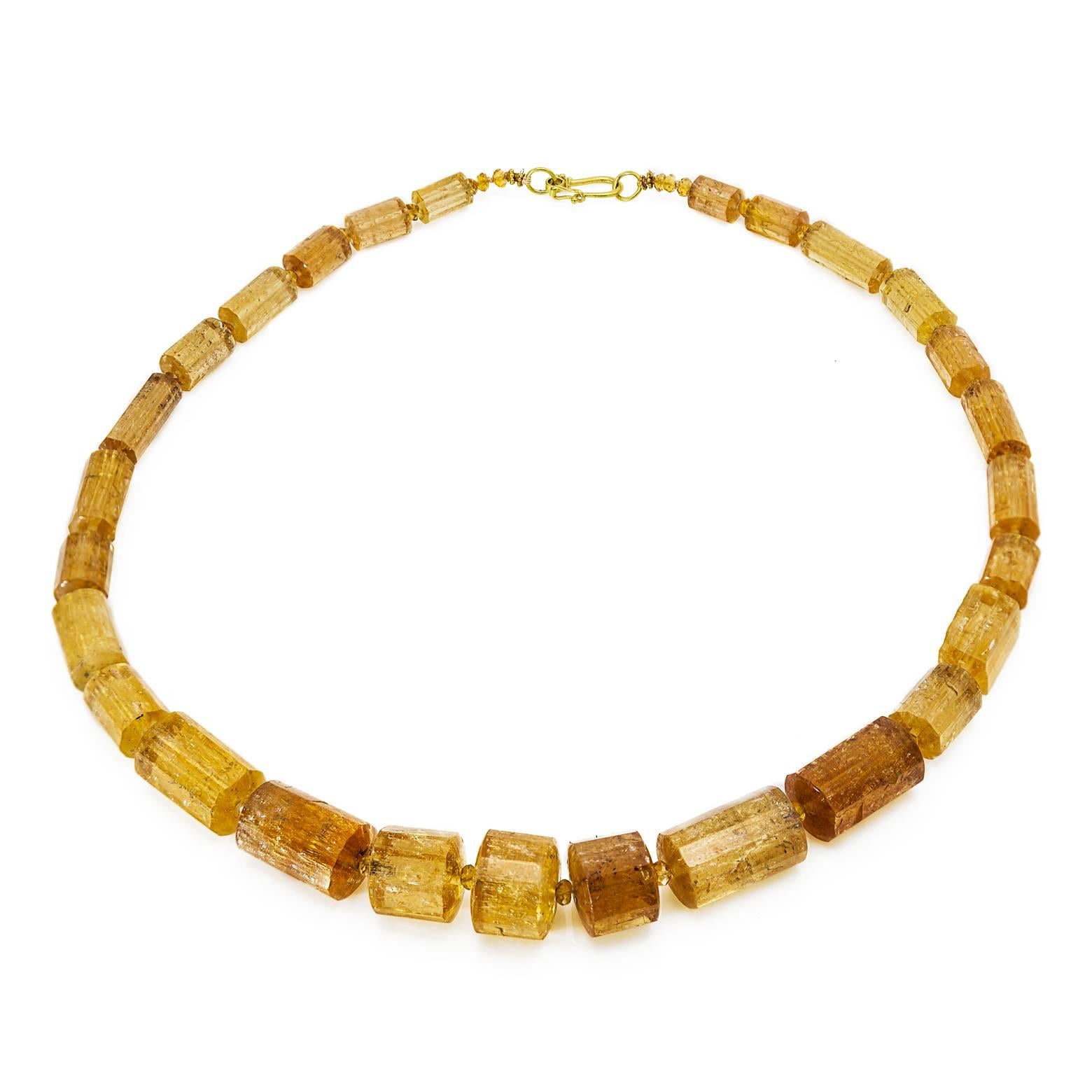 Women's Topaz Channel Beads Necklace