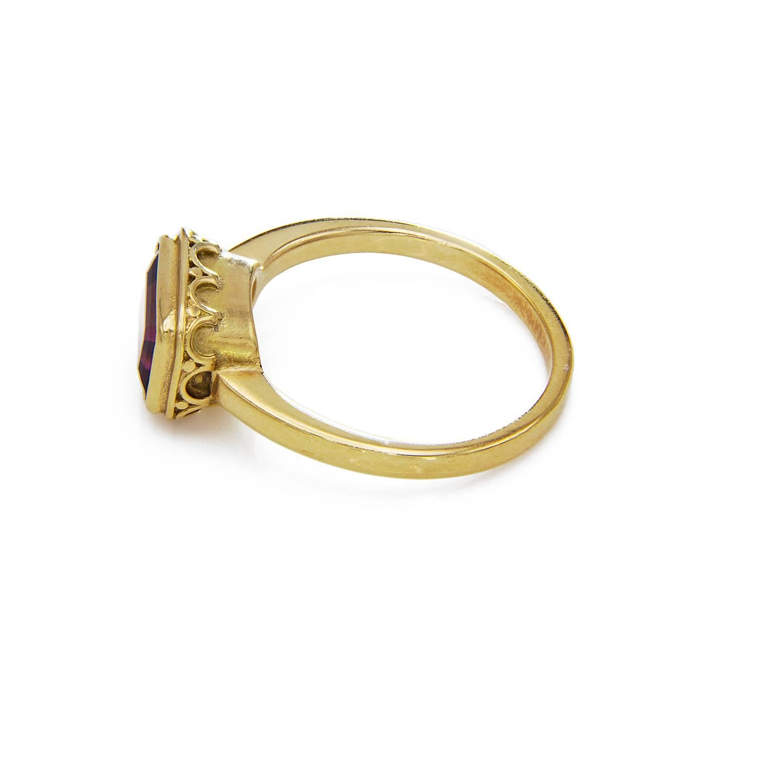 Romantic  Pink Tourmaline Gold Ring