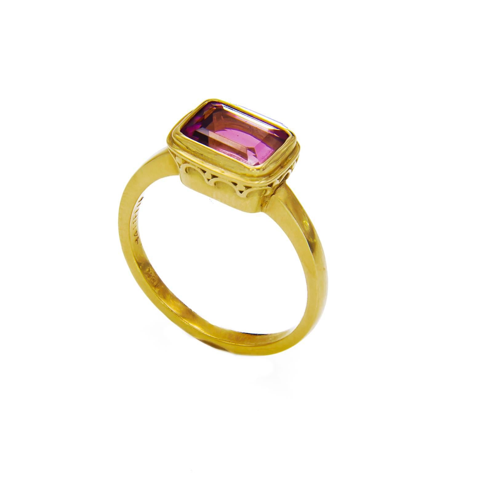  Pink Tourmaline Gold Ring 1