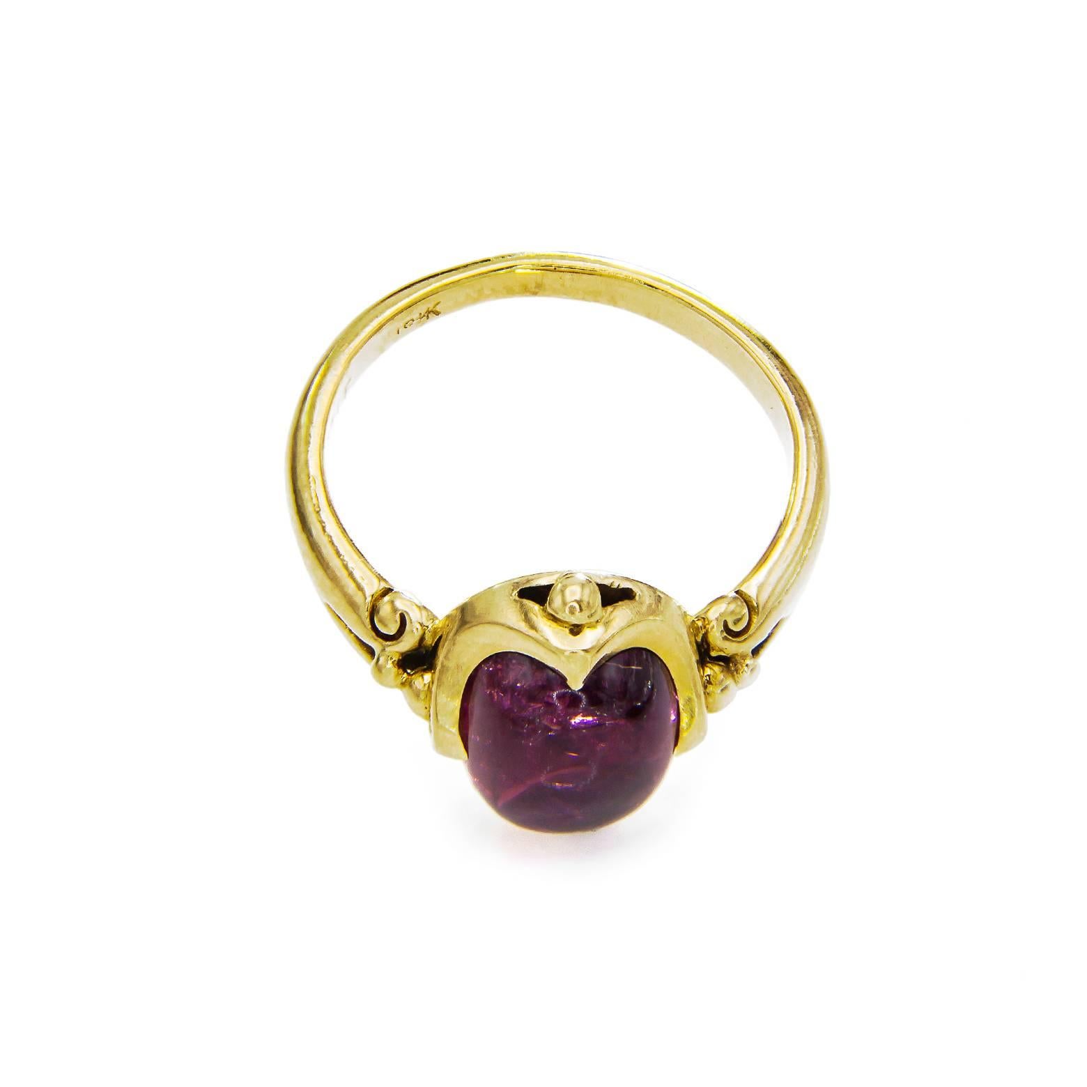 Romantic  Tourmaline Gold Ring