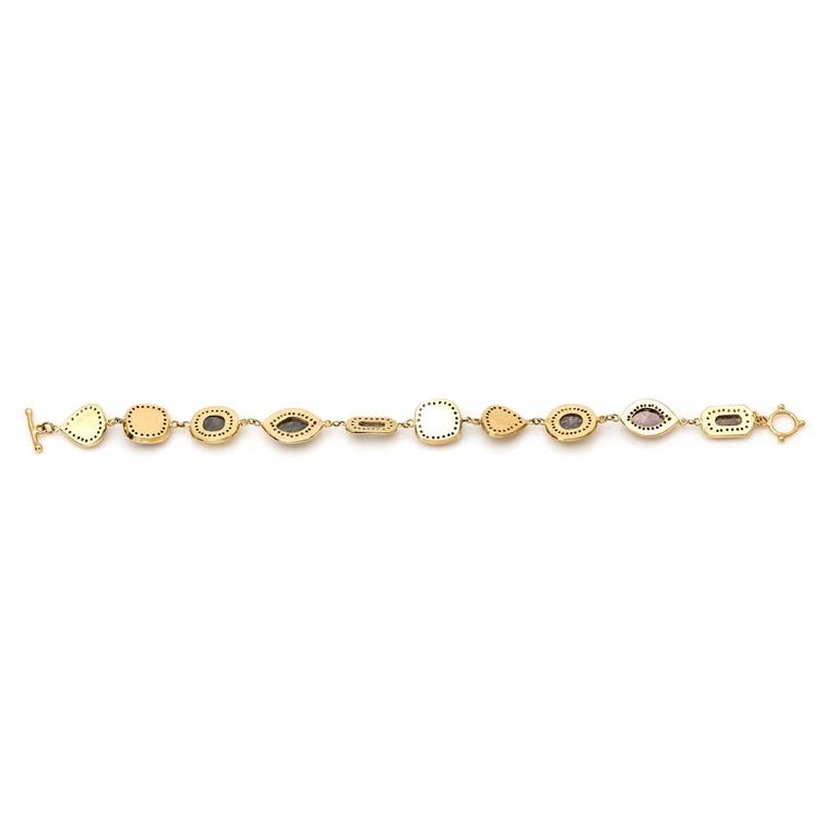 Champagne Brown White Diamond Gold Bracelet in Various Shapes For Sale ...