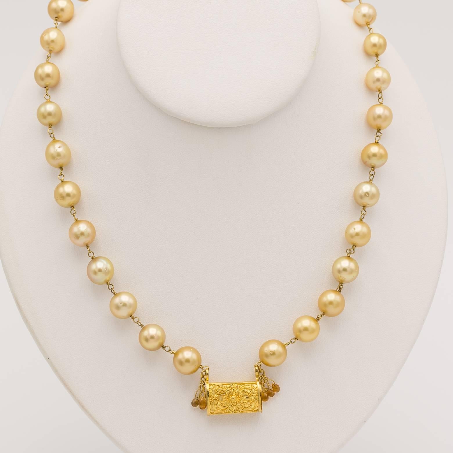 Golden South Sea Pearl Necklace 1