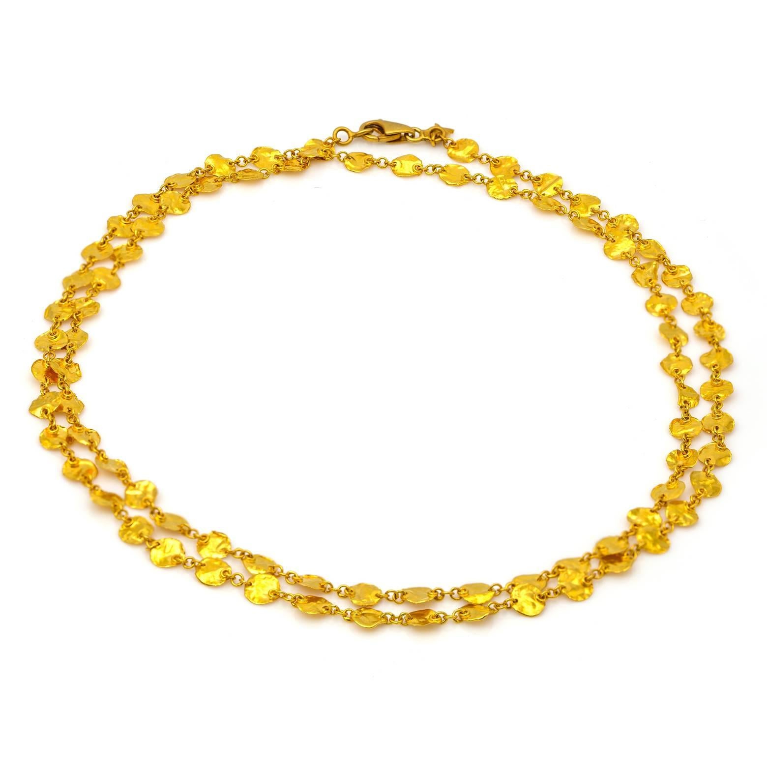 hammered coin necklace