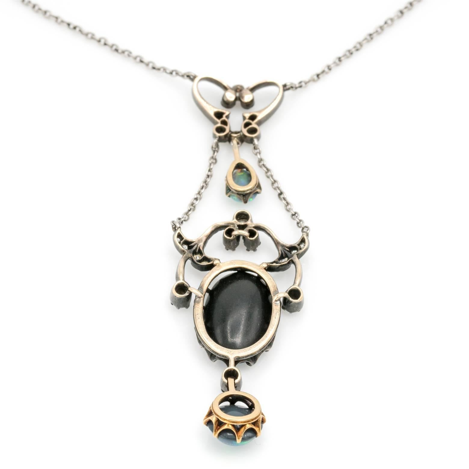 Antique from the 1880's this Edwardian multi-chain pendant 