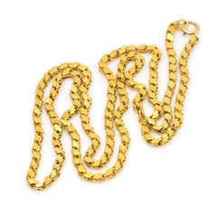 M. Lowe 22 Karat Gold Flat Link Chain