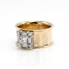 M. Lowe 18 Karat Princess Cut Diamond Wedding Band