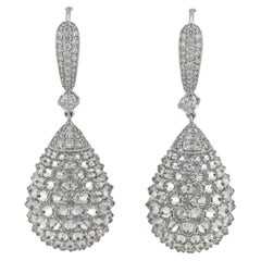 Boucles d'oreilles pendantes « Sophia D Reverse Set » serties de diamants, en platine