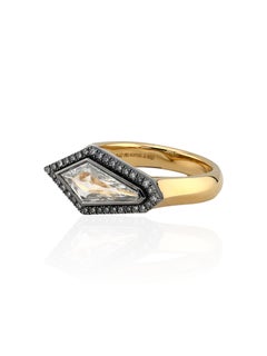 Bague en diamant « Kite Shape » de Sophia D, en platine et en or jaune 18 carats