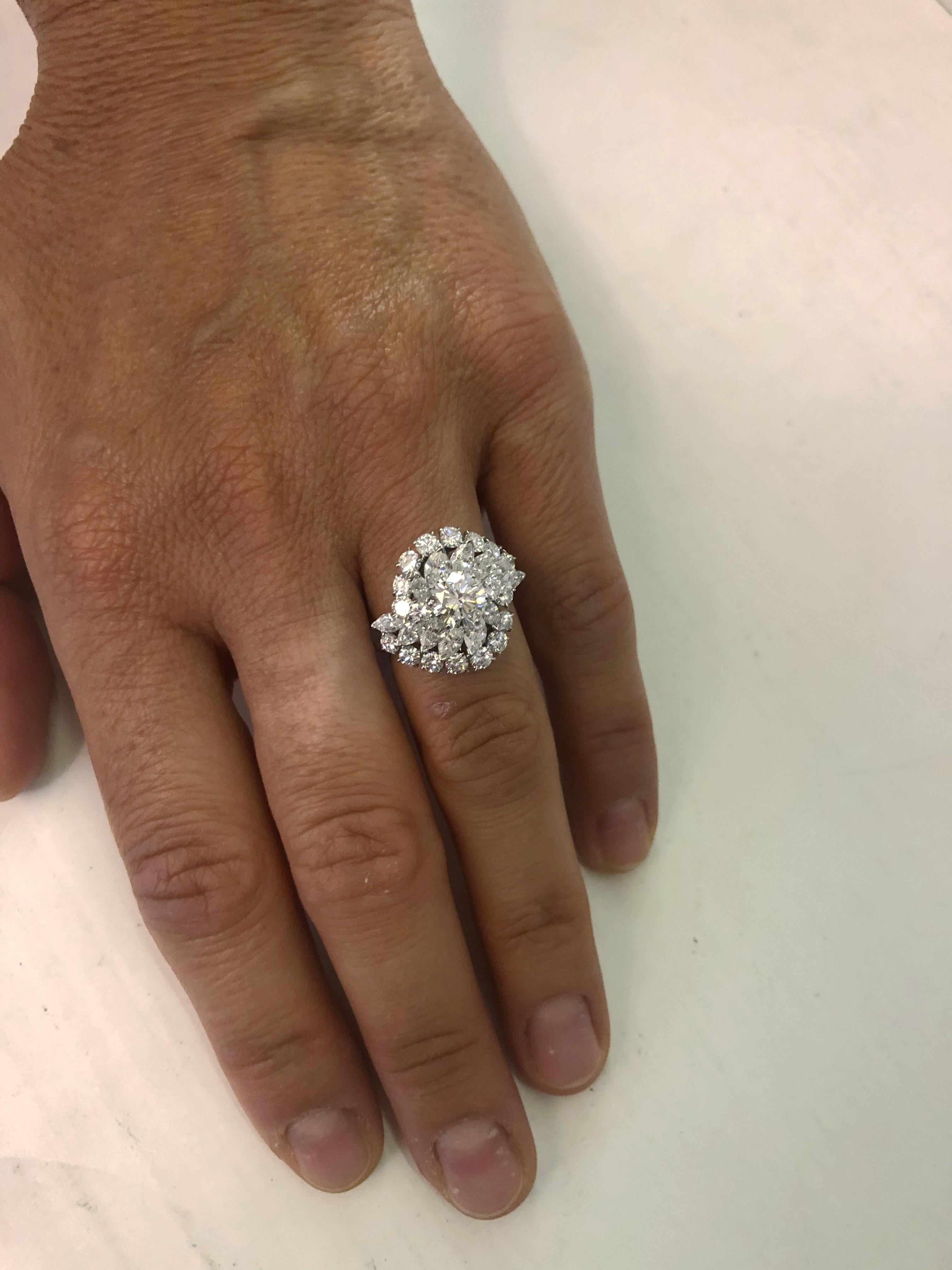 Anello con diamante in oro bianco 18 carati in vendita 2