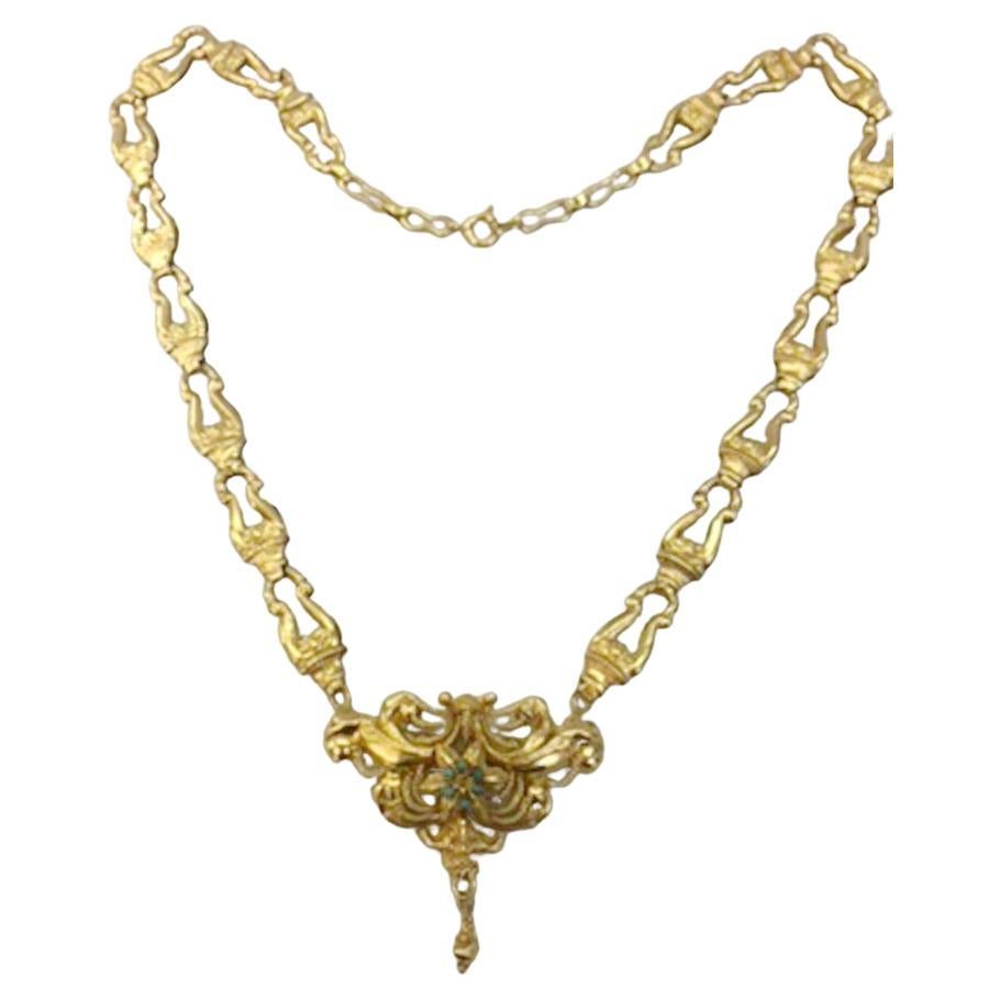Collier en or gaufré 22 carats