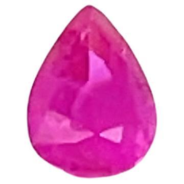 Pear-Shaped Pink Sapphire Cts 1.00 With GRS Certificate For Sale