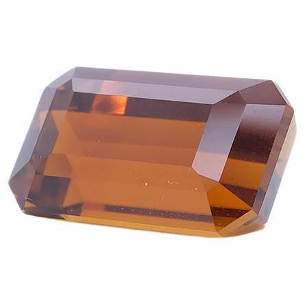 No Heat Brownish-Orange Rectangular Tourmaline Cts 11.01 with GRS Certificate For Sale