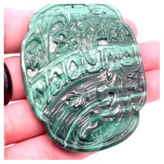 Rectangular Carving Pendant with Lady Cts 297.95