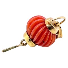 Bead-Shaped Coral Pendant Cts 12.22
