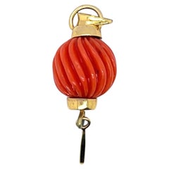 Colgante de coral en forma de cuenta Cts 11.59
