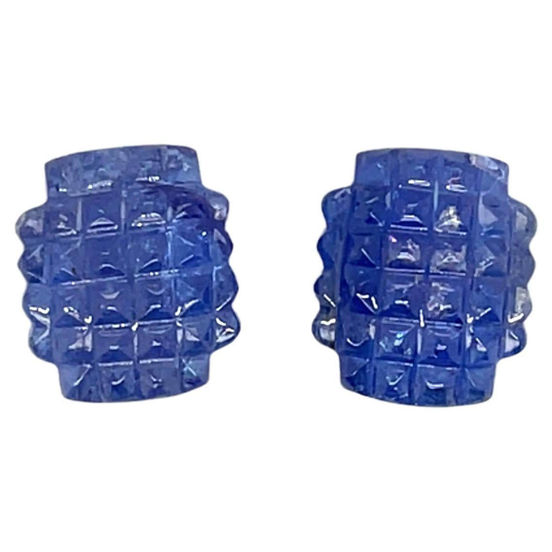 2 carati di tanzanite intagliata 18,41 in vendita