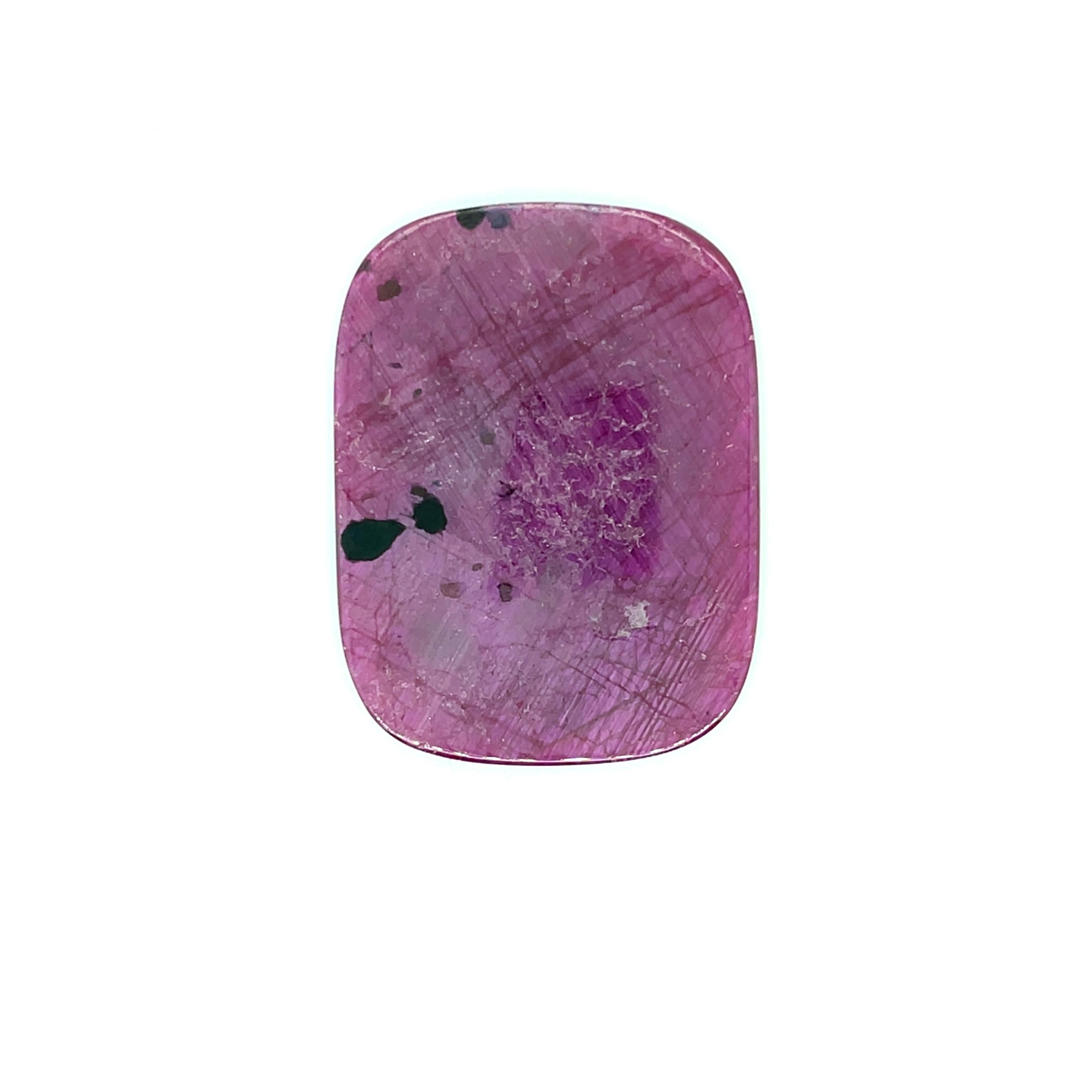 
This stunning 48.76-carat African Ruby carving is a true masterpiece, shaped into an elegant flower design. 

Sourced from Mozambique, this ruby boasts a deep, vivid red hue, symbolizing love, passion, and vitality. 

Known as the 