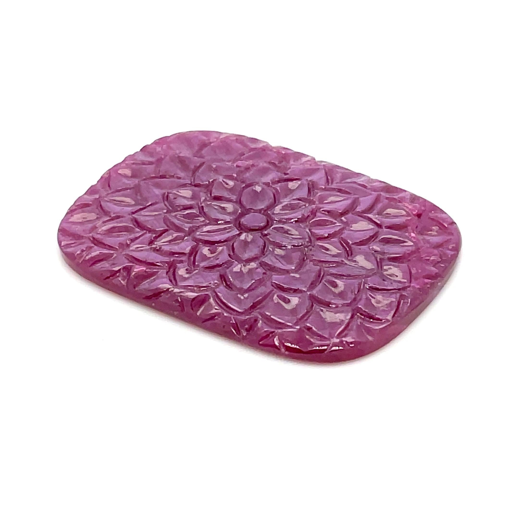 African Ruby Carving Cts 48.76 In New Condition For Sale In Hong Kong, HK