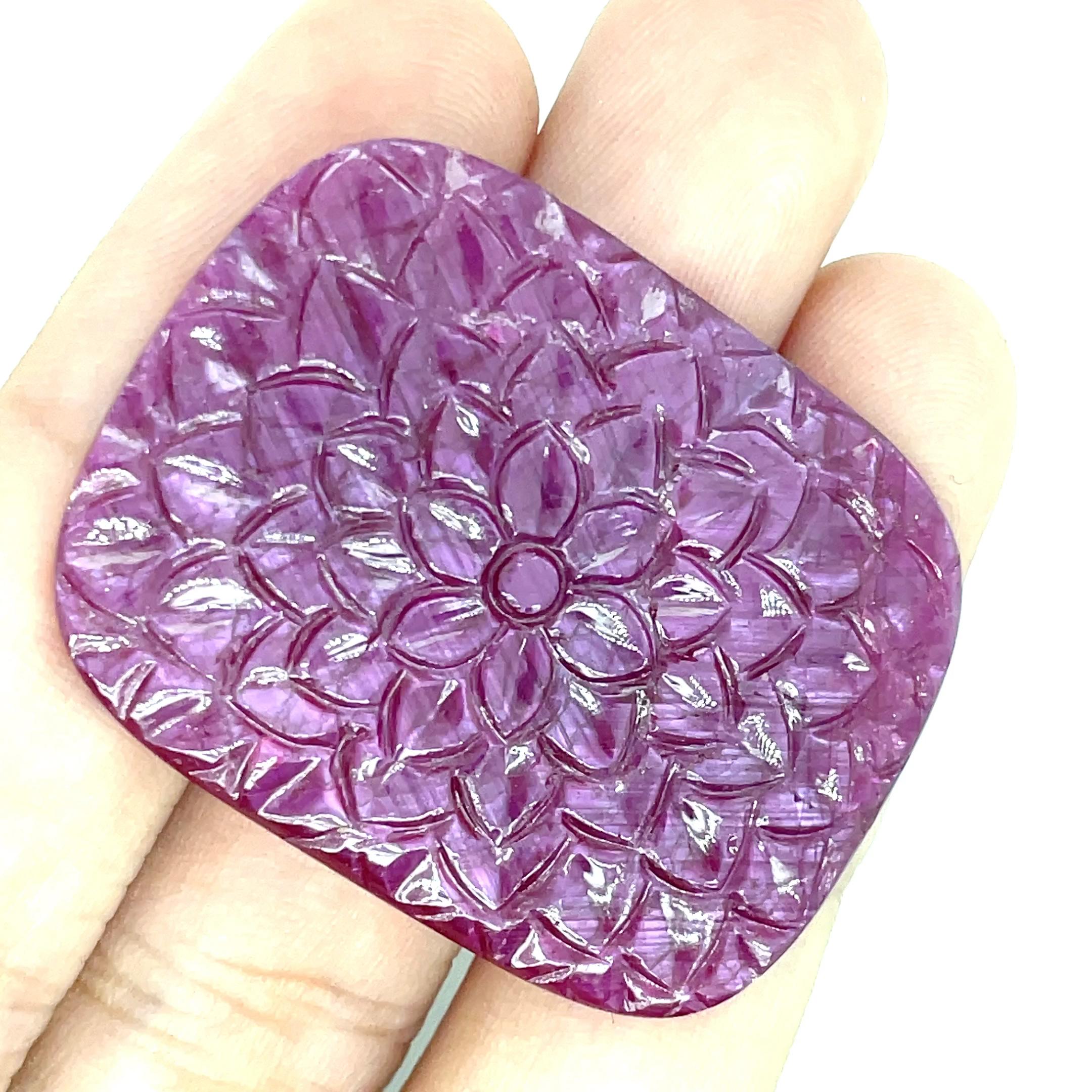 African Ruby Carving Cts 48.76 For Sale 3