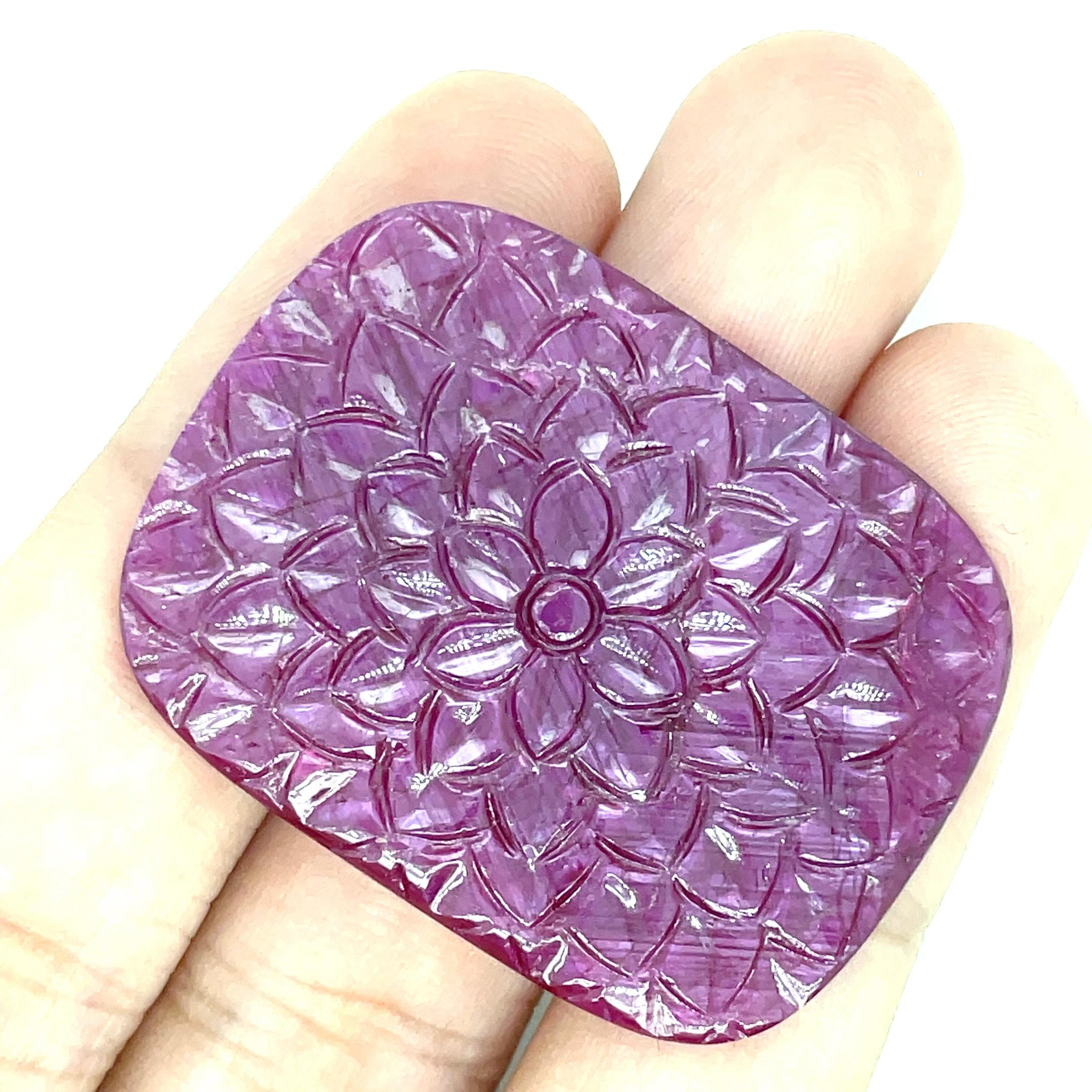 African Ruby Carving Cts 48.76 For Sale 4
