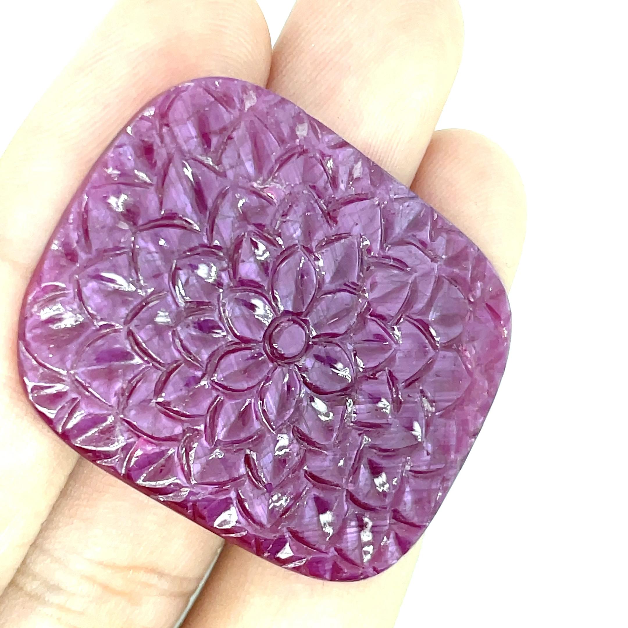 African Ruby Carving Cts 48.76 For Sale 5