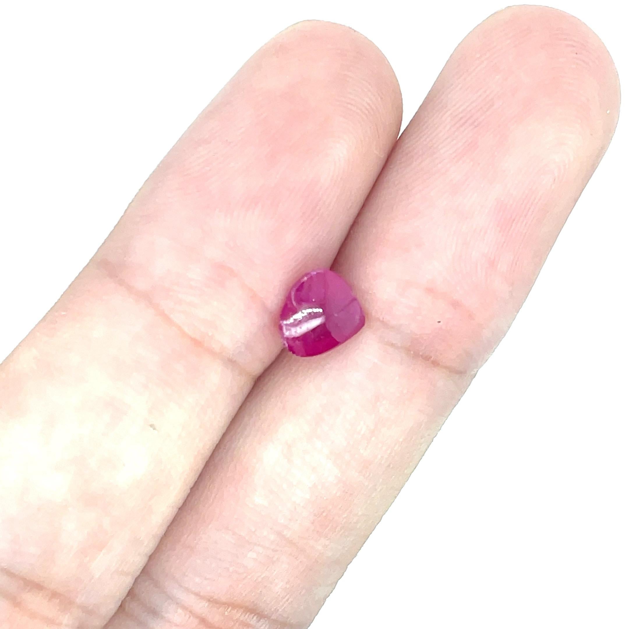 11 Ruby Heart Cabochons Cts 9.17 In New Condition For Sale In Hong Kong, HK